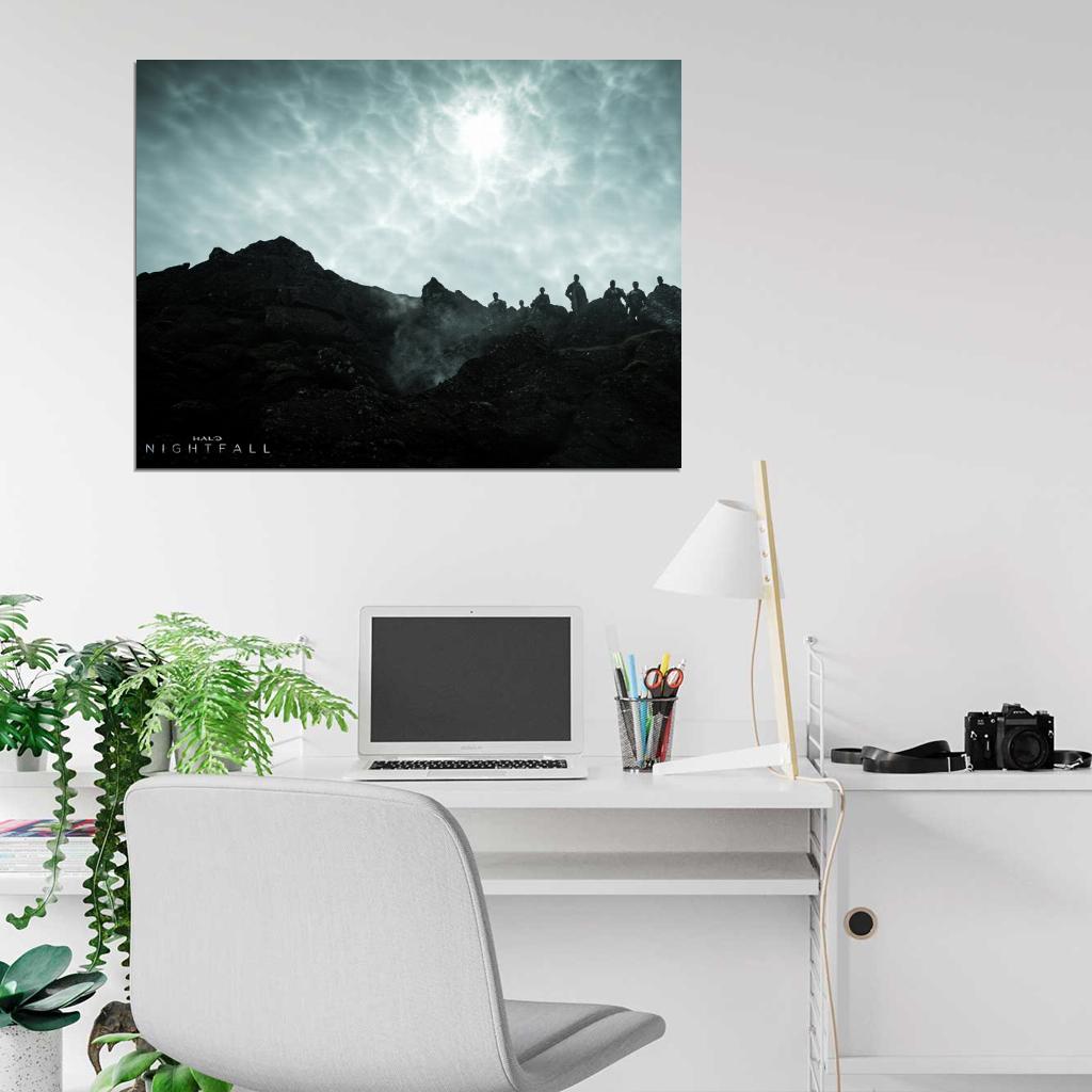 Cast Characters Landscape Sky Halo Nightfall Series Wall Art Print Poster