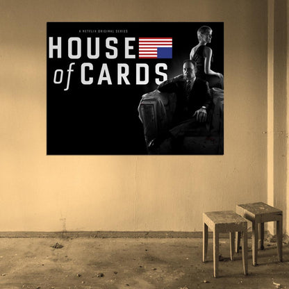 Kevin Spacey Robin Wright House of Cards TV Series Wall Art Print Poster