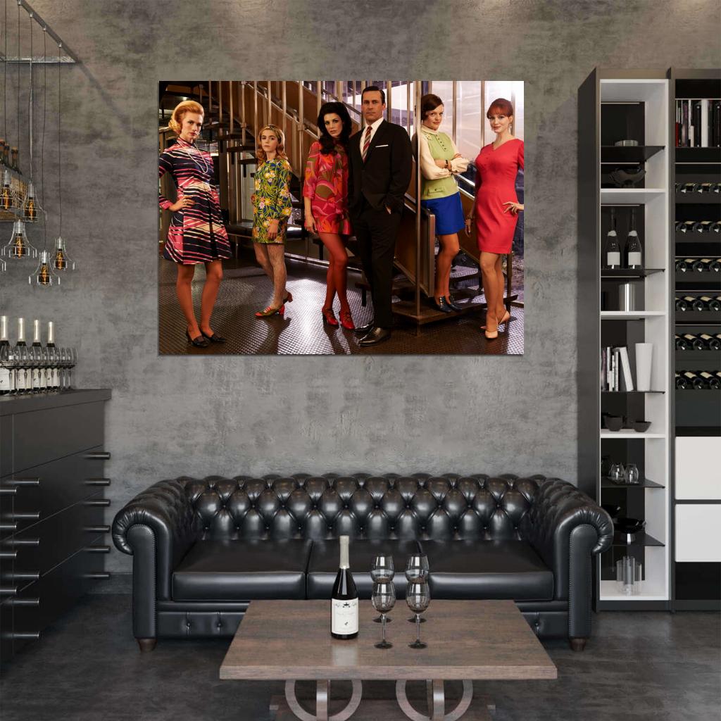 Characters Don Megan Sally Draper Jon Hamm TV Series Wall Art Print Poster