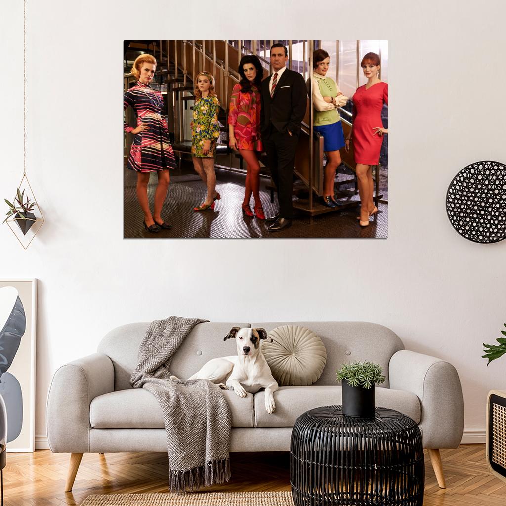 Characters Don Megan Sally Draper Jon Hamm TV Series Wall Art Print Poster