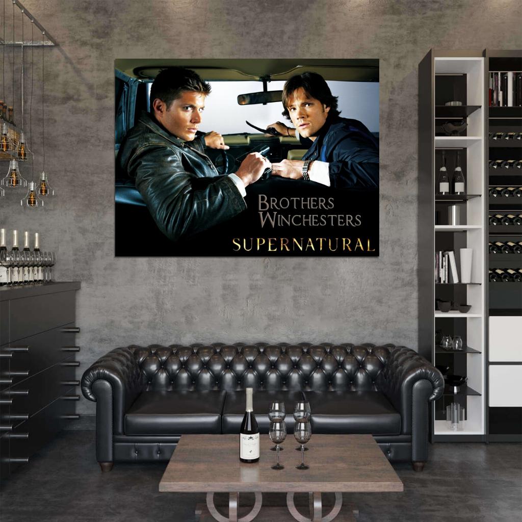 Dean Sam Brothers Winchesters Supernatural TV Series Wall Art Print Poster
