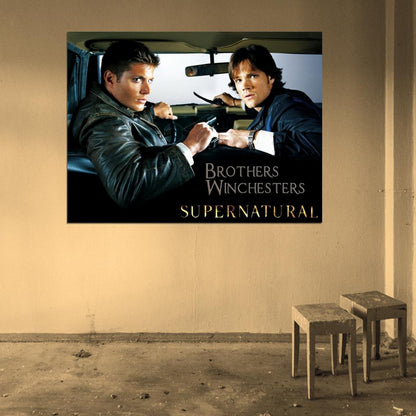 Dean Sam Brothers Winchesters Supernatural TV Series Wall Art Print Poster