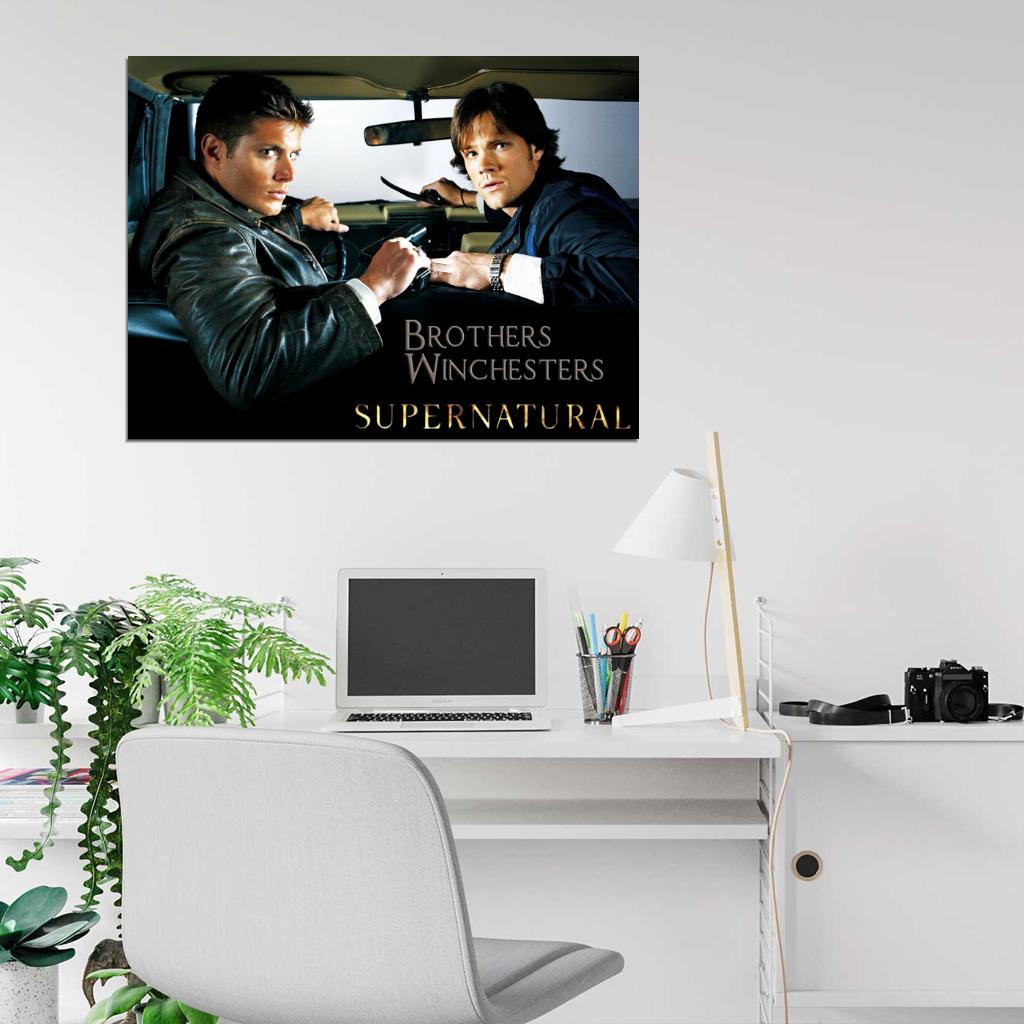Dean Sam Brothers Winchesters Supernatural TV Series Wall Art Print Poster