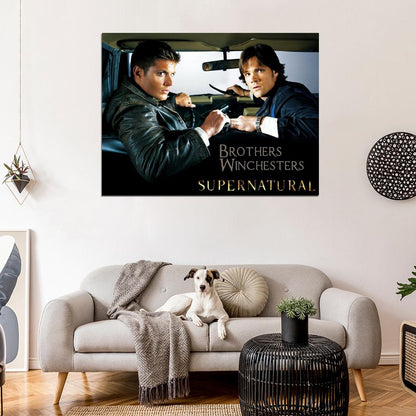 Dean Sam Brothers Winchesters Supernatural TV Series Wall Art Print Poster