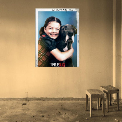 Sister Sally Girl Dog Old Photograph True Blood Series Wall Art Print Poster