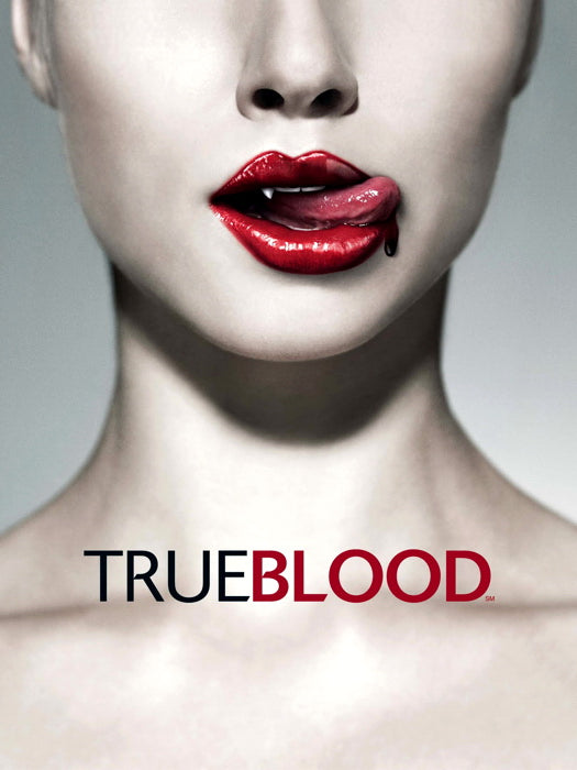 Lips Red Tongue Neck Fangs True Blood TV Series Wall Art Print Poster