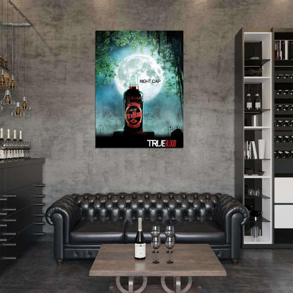 Bottle Moon Graveyard Awesome True Blood TV Series Wall Art Print Poster