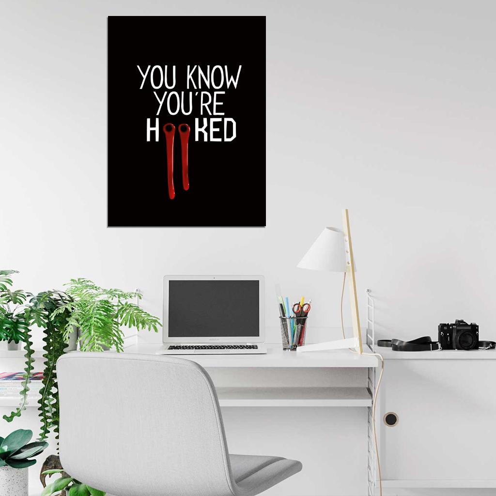 Bite Red Hooked Awesome True Blood TV Series Wall Art Print Poster