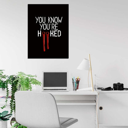 Bite Red Hooked Awesome True Blood TV Series Wall Art Print Poster