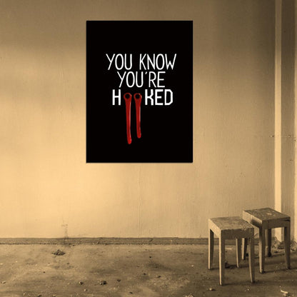 Bite Red Hooked Awesome True Blood TV Series Wall Art Print Poster