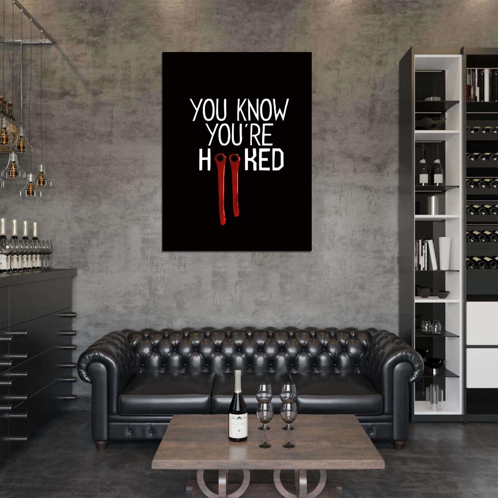 Bite Red Hooked Awesome True Blood TV Series Wall Art Print Poster