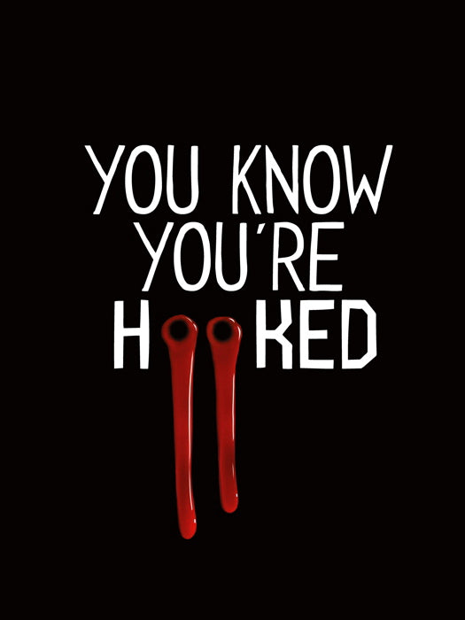 Bite Red Hooked Awesome True Blood TV Series Wall Art Print Poster