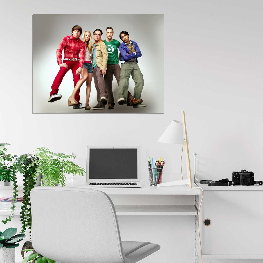 The Big Bang Theory Sheldon Leonard Penny Howard Raj Wall Art Print Poster
