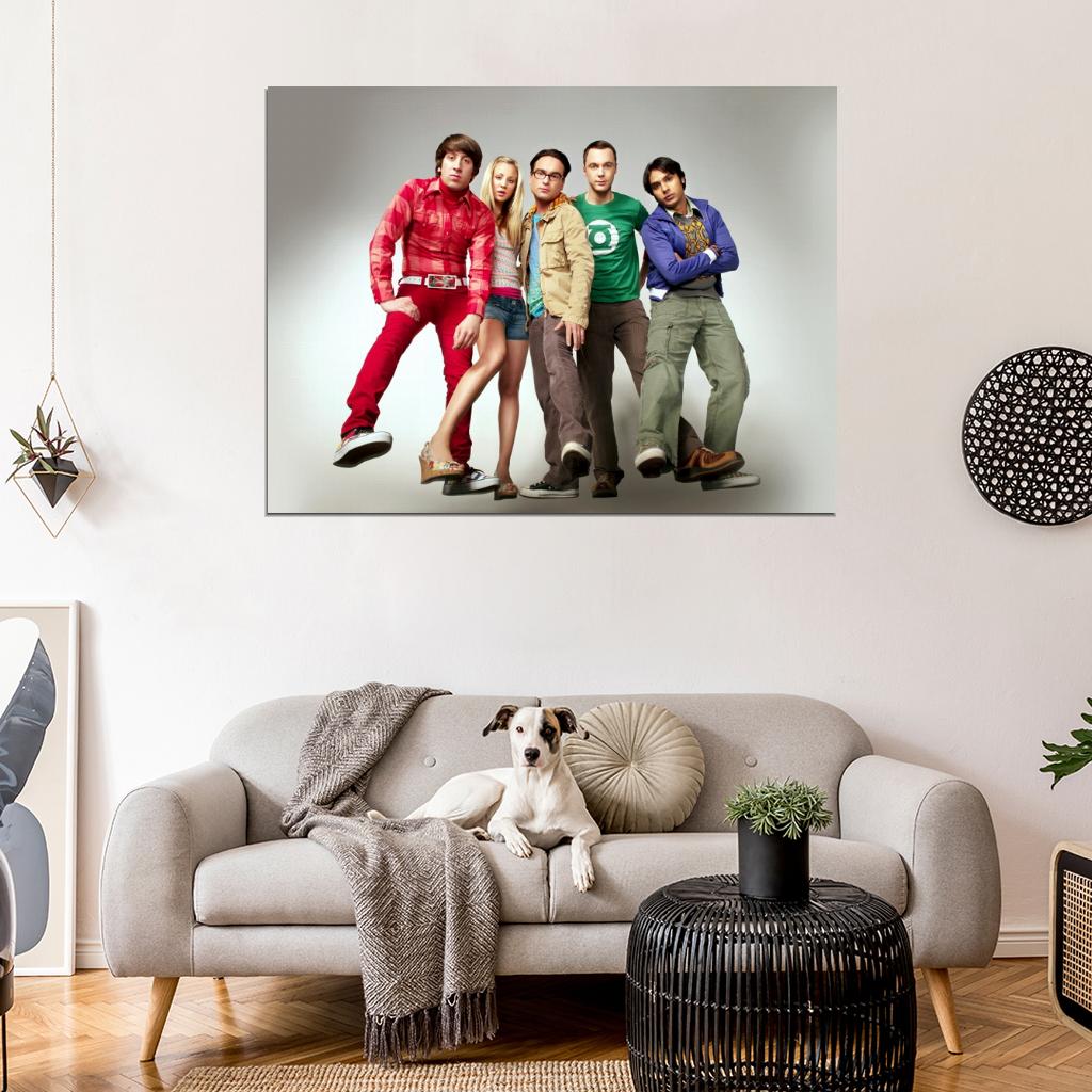 The Big Bang Theory Sheldon Leonard Penny Howard Raj Wall Art Print Poster