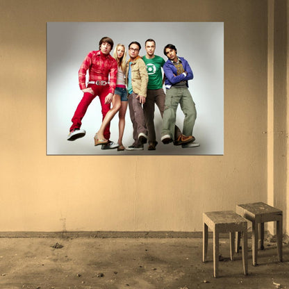 The Big Bang Theory Sheldon Leonard Penny Howard Raj Wall Art Print Poster