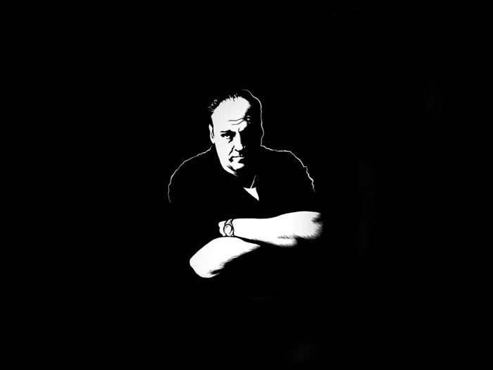 Tony James Gandolfini Portrait Art BW The Sopranos TV Wall Art Print Poster