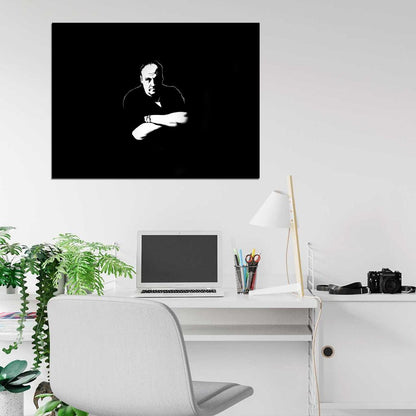 Tony James Gandolfini Portrait Art BW The Sopranos TV Wall Art Print Poster