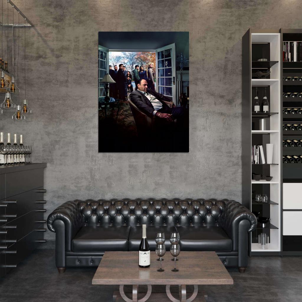 The Sopranos Characters Tony James Gandolfini TV Wall Art Print Poster