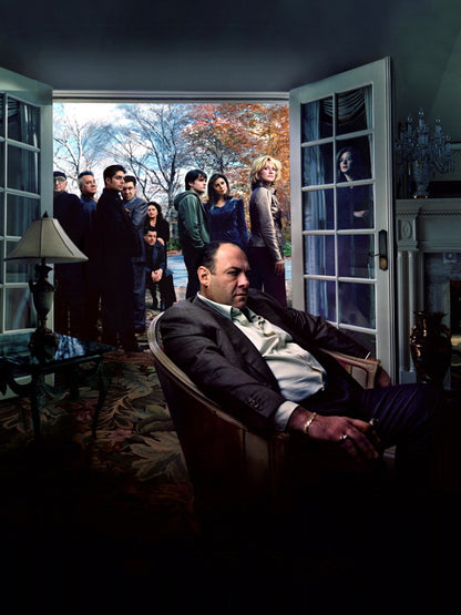 The Sopranos Characters Tony James Gandolfini TV Wall Art Print Poster