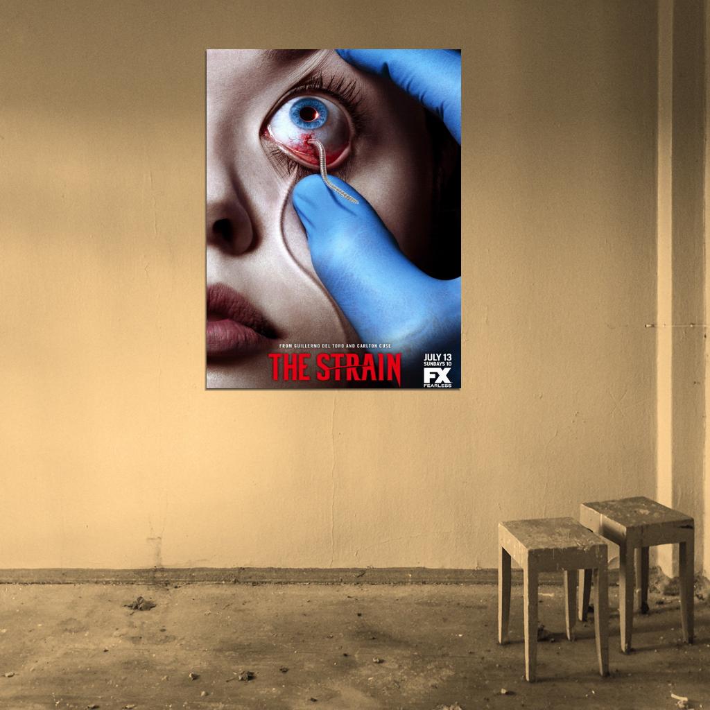 Eye Worm Rubber Gloves Awesome The Strain TV Series Wall Art Print Poster