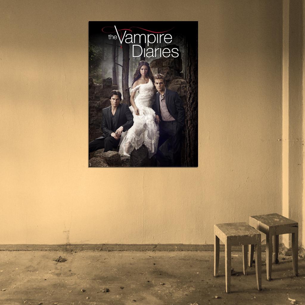 The Vampire Diaries Cast Characters TV Series Wall Art Print Poster