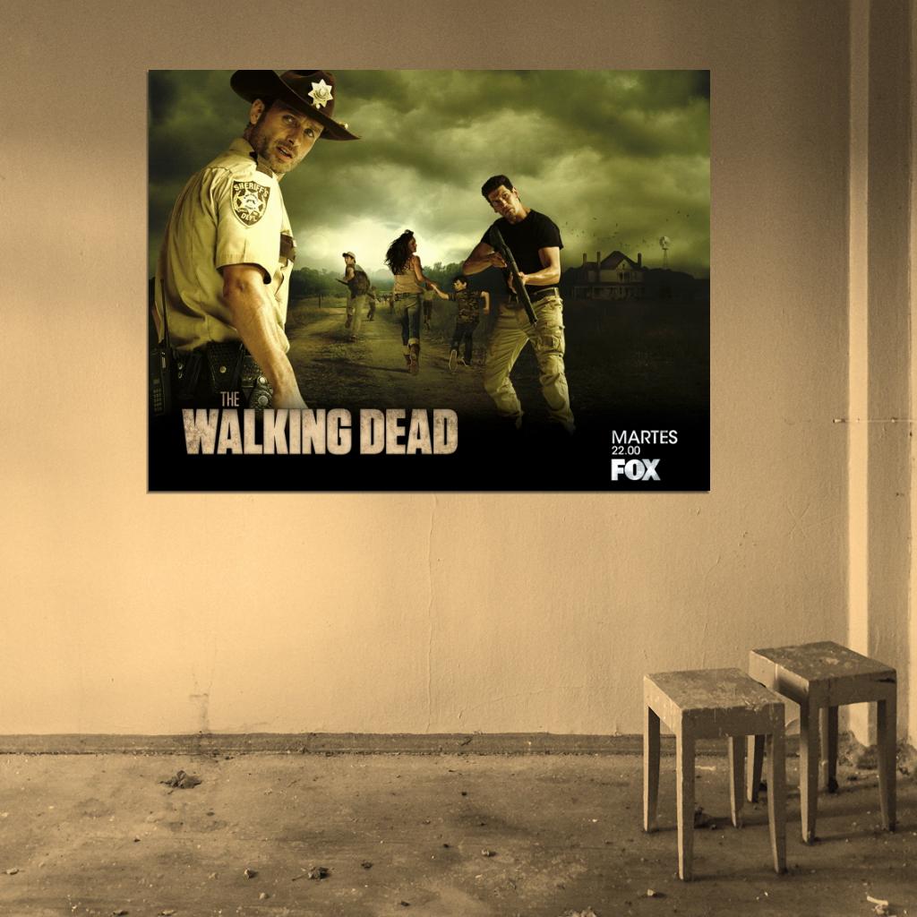 Rick Grimes Shane Walsh The Walking Dead TV Series Wall Art Print Poster
