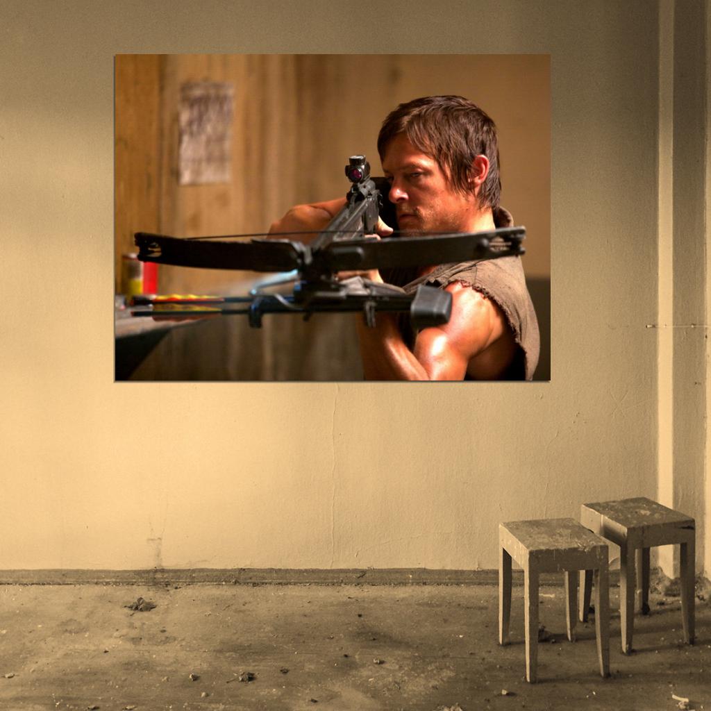 Daryl Dixon Norman Reedus Crossbow The Walking Dead TV Wall Art Print Poster