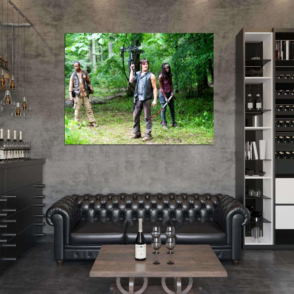 Daryl Dixon Michonne Bob Stookey The Walking Dead TV Wall Art Print Poster