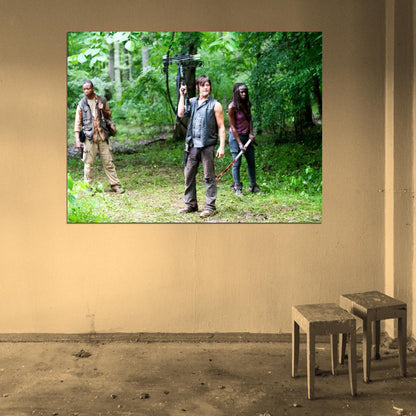 Daryl Dixon Michonne Bob Stookey The Walking Dead TV Wall Art Print Poster