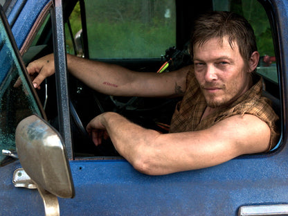 Norman Reedus Actor Handsome Truck The Walking Dead Wall Art Print Poster