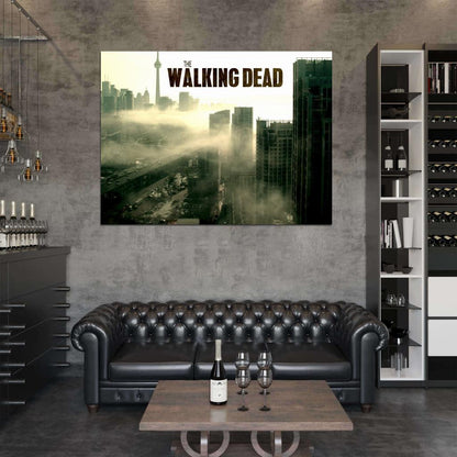 Abandoned City Highway Cars The Walking Dead TV Series Wall Art Print Poster