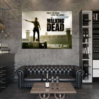 Rick Grimes Andrew Lincoln Awesome The Walking Dead Wall Art Print Poster
