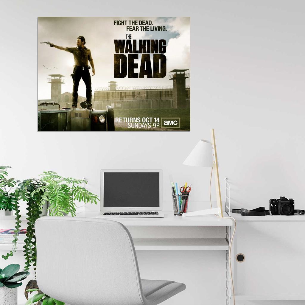 Rick Grimes Andrew Lincoln Awesome The Walking Dead Wall Art Print Poster
