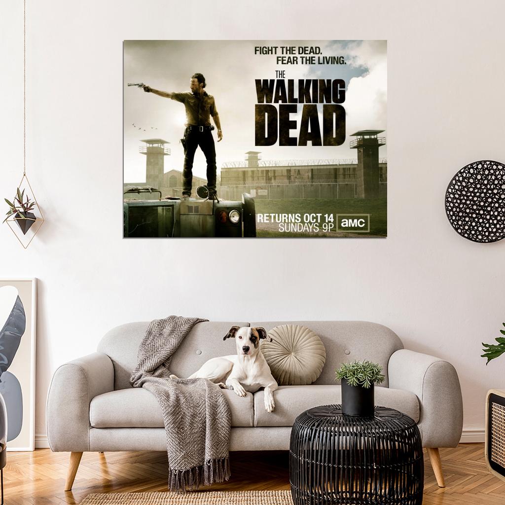 Rick Grimes Andrew Lincoln Awesome The Walking Dead Wall Art Print Poster
