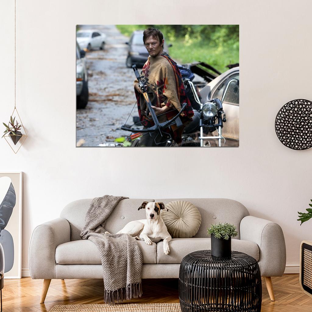 Daryl Dixon Norman Reedus Crossbow The Walking Dead Wall Art Print Poster