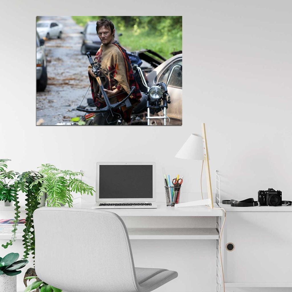 Daryl Dixon Norman Reedus Crossbow The Walking Dead Wall Art Print Poster