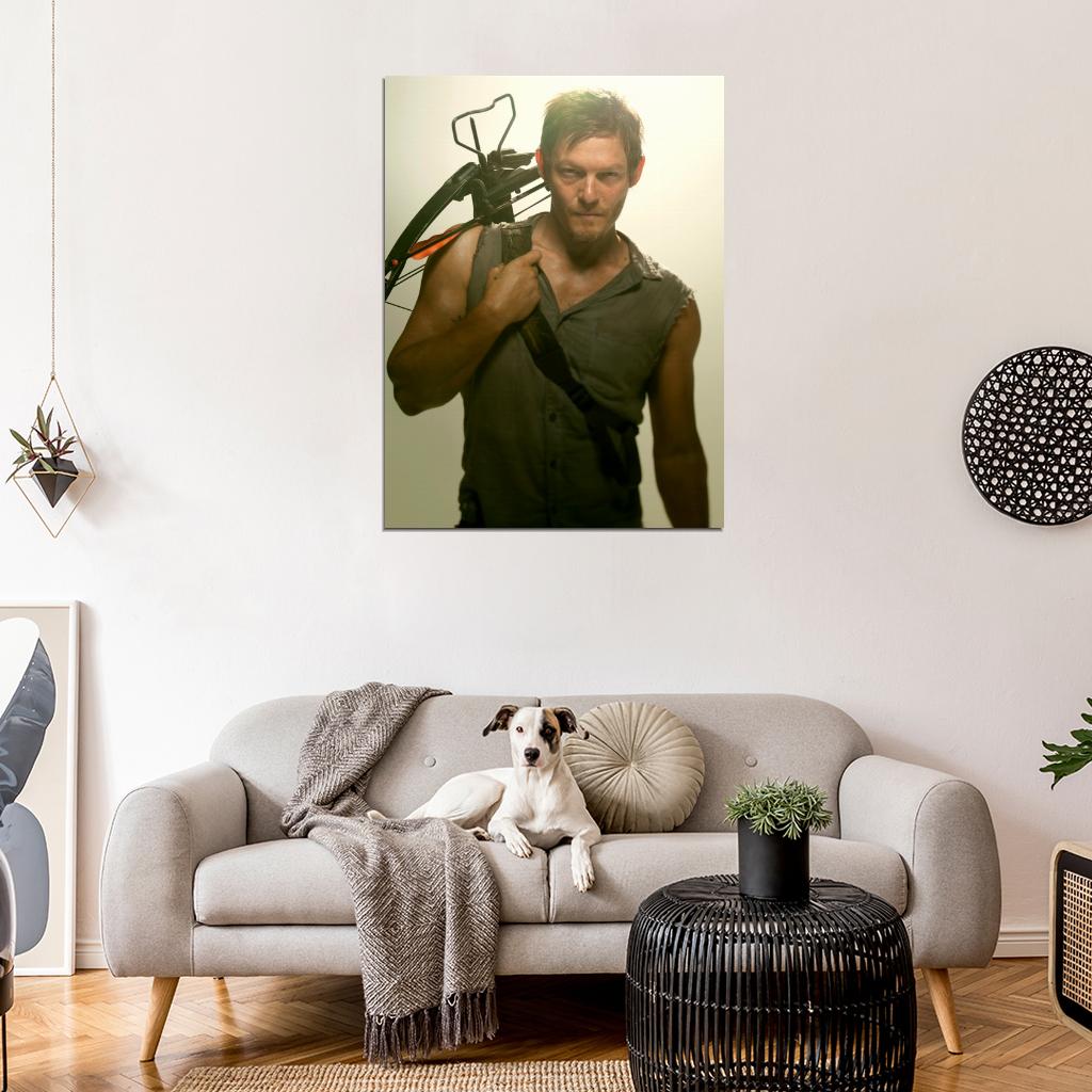 Daryl Dixon Norman Reedus Crossbow The Walking Dead Wall Art Print Poster