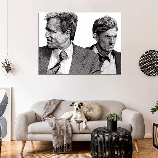 Woody Harrelson Matthew McConaughey Art True Detective Wall Art Print Poster