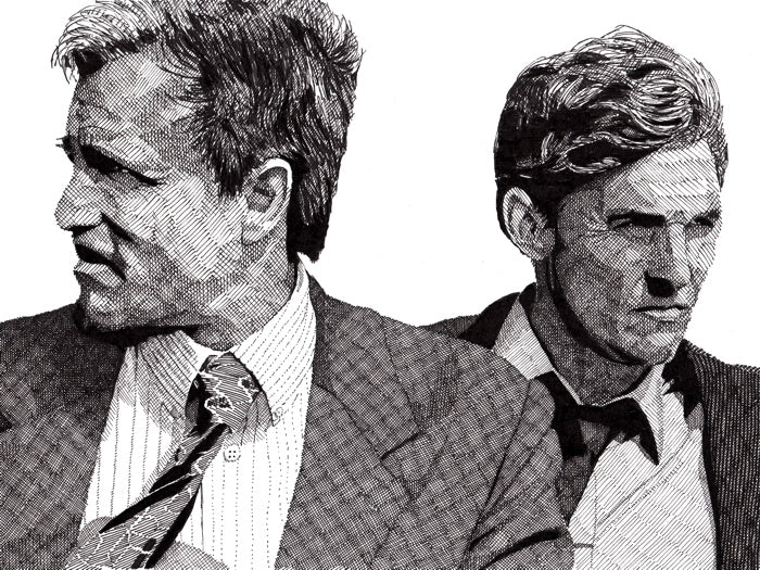 Woody Harrelson Matthew McConaughey Art True Detective Wall Art Print Poster