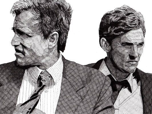 Woody Harrelson Matthew McConaughey Art True Detective Wall Art Print Poster