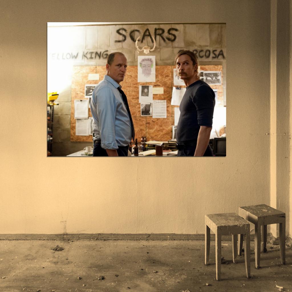 Hart Cohle Harrelson McConaughey True Detective Series Wall Art Print Poster