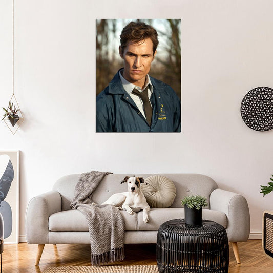 Rust Cohle McConaughey Portrait True Detective Series Wall Art Print Poster