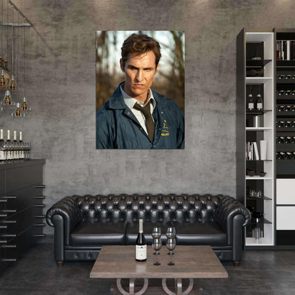 Rust Cohle McConaughey Portrait True Detective Series Wall Art Print Poster