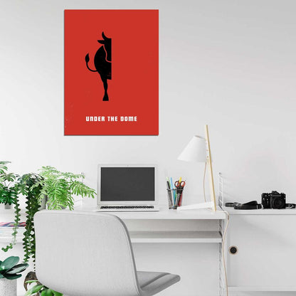 Cow Half Red Art Under The Dome TV Series Wall Art Print Poster