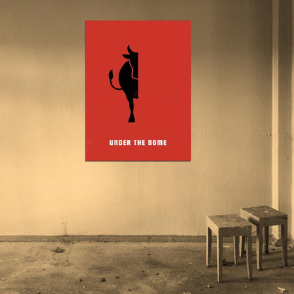 Cow Half Red Art Under The Dome TV Series Wall Art Print Poster
