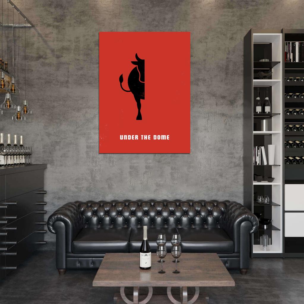 Cow Half Red Art Under The Dome TV Series Wall Art Print Poster