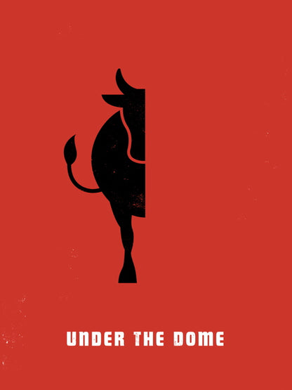 Cow Half Red Art Under The Dome TV Series Wall Art Print Poster