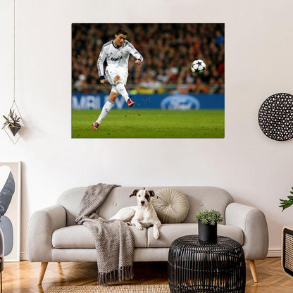 Cristiano Ronaldo Free Kick Madrid Football Wall Art Print Poster