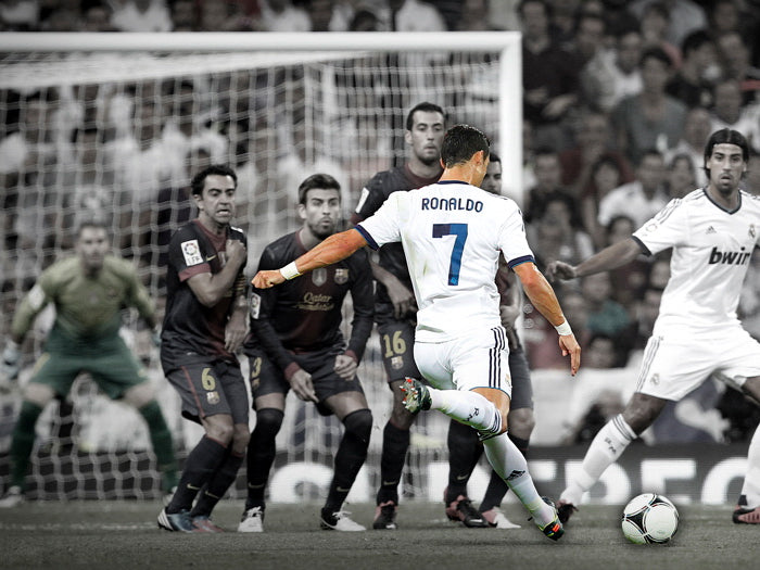 Cristiano Ronaldo Free Kick Madrid Football Wall Art Print Poster
