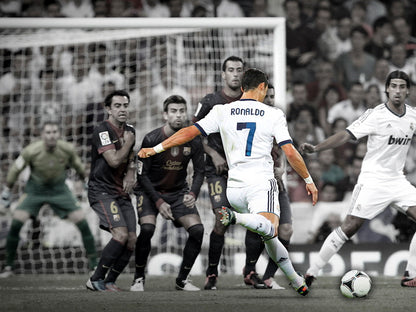 Cristiano Ronaldo Free Kick Madrid Football Wall Art Print Poster